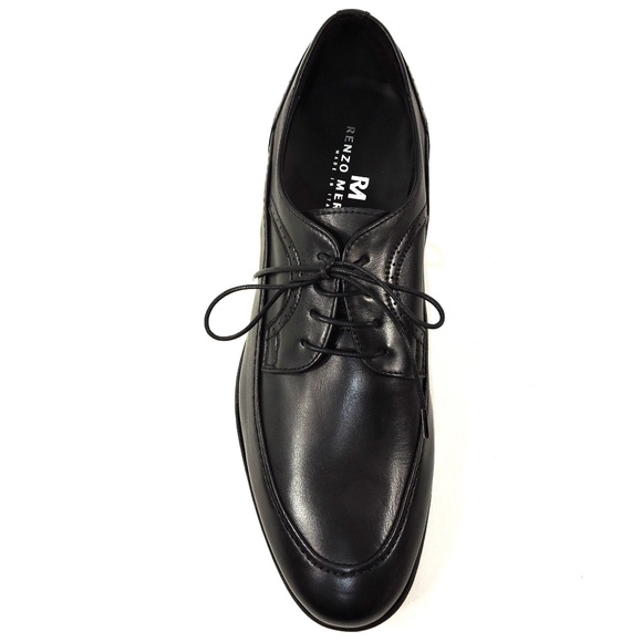 RENZO MERCURI ?? MEN\'S  BLACK SOFT LEATHER COMFORT FASHION OXFORD SHOES main image 4